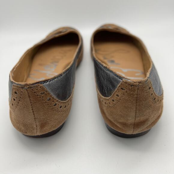 Sam Edelman Ballet Flat Shoes Women's Brown Pewter Metallic Leather Addie Sz 9.5 - Picture 6 of 14